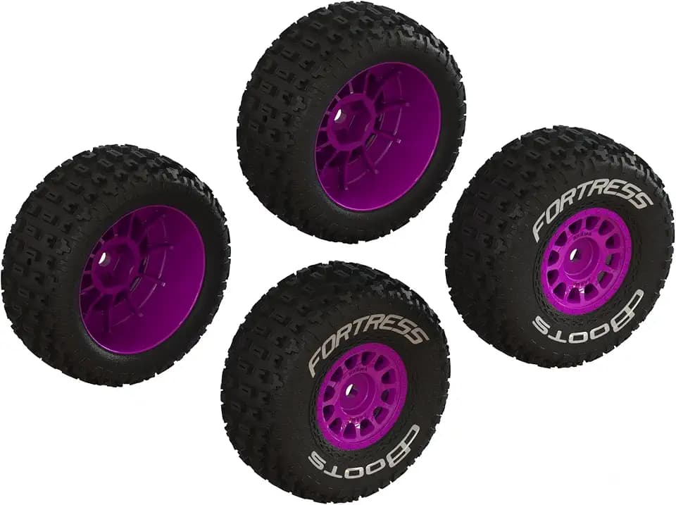 ARRMA dBoots 'Fortress' Tire Set Glued (Purple) (2 Pairs), ARA-1570