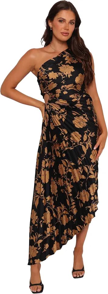 Petal & Pup Women's Kleo One Shoulder Maxi Dress