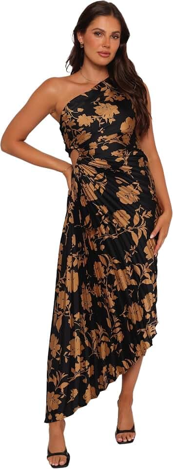 Petal & Pup Women's Kleo One Shoulder Maxi Dress