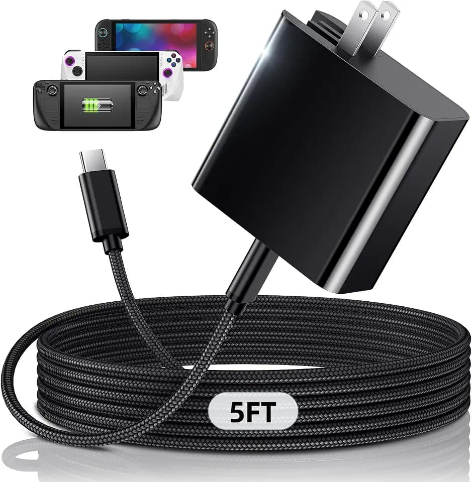 65W Fast Charger for Nintendo Switch 2, Steam Deck & ROG Xbox Ally