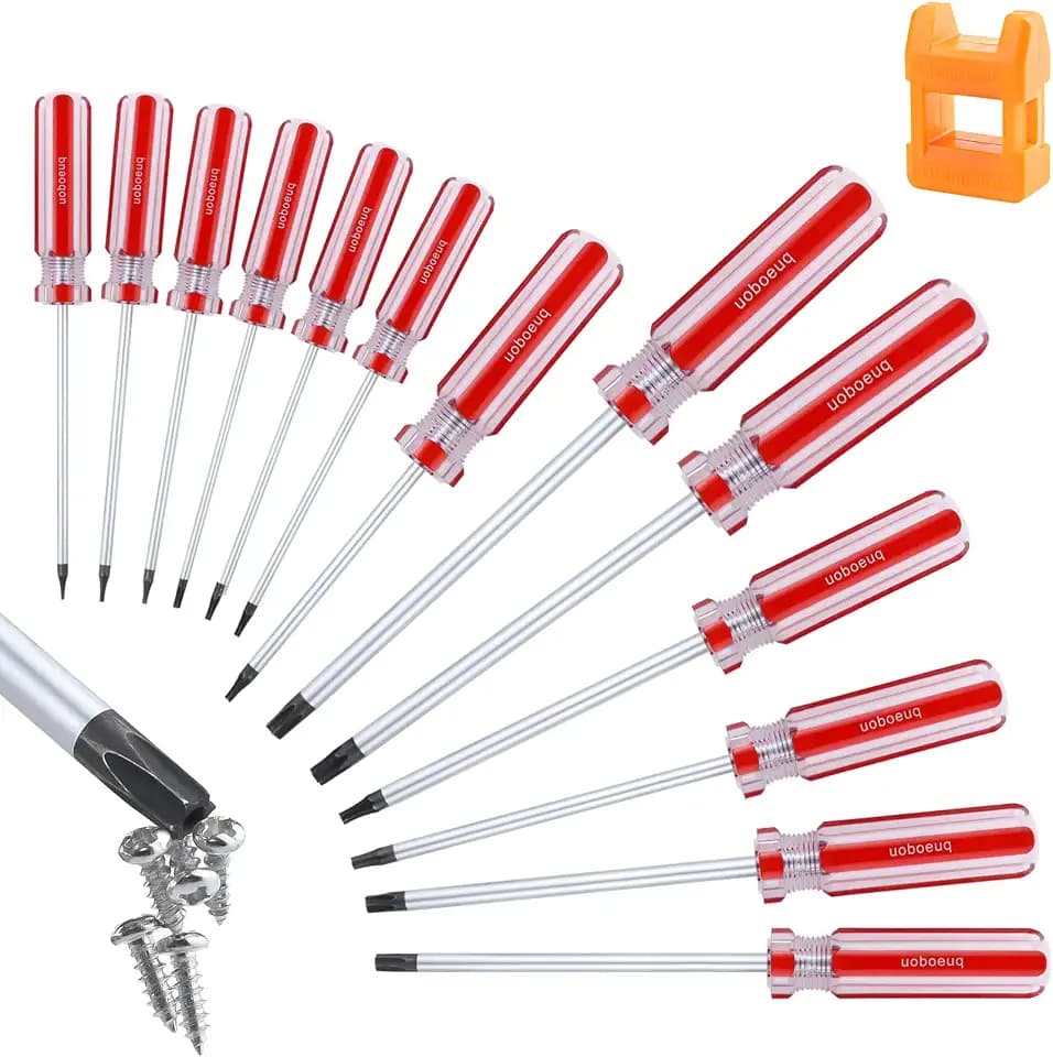 13 Pack Magnetic Security Torx Screwdriver Set, T4-T40