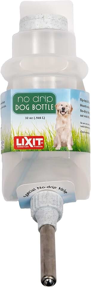 Lixit Top Fill Water Bottles For Dogs, 32oz, White (30-0698-024)