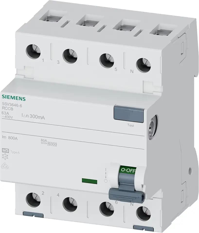 SIEMENS - FI Schutzschalter 4polig Typ A 63A 300mA
