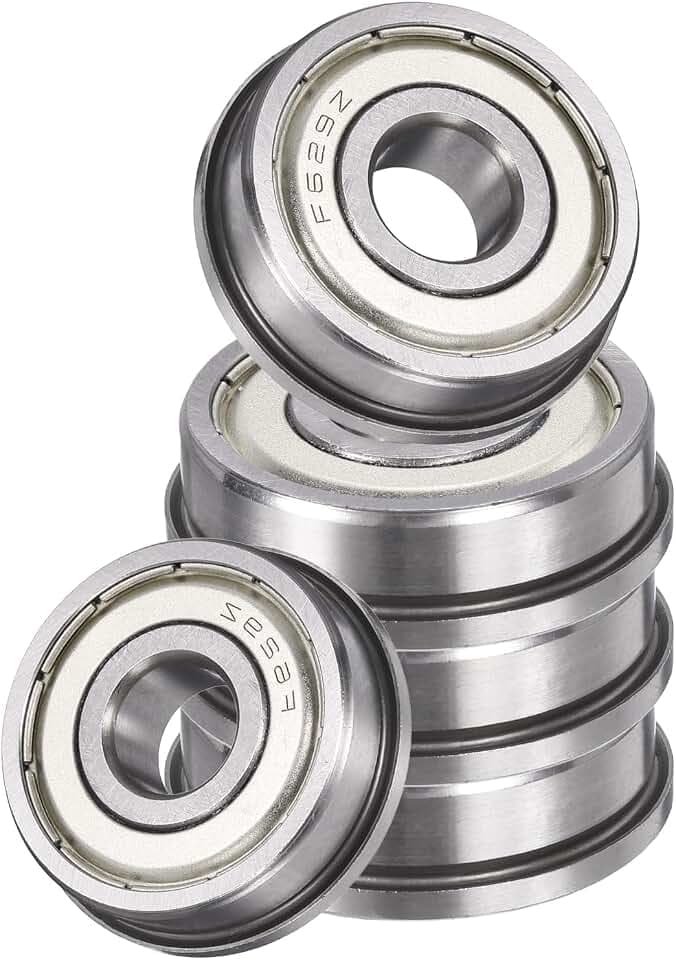 sourcing map F629ZZ Flanschkugellager, 9 x 26 x 8 mm, doppelt geschirmtes Chromstahl-Rillenlager, ABEC5, 5 Stück
