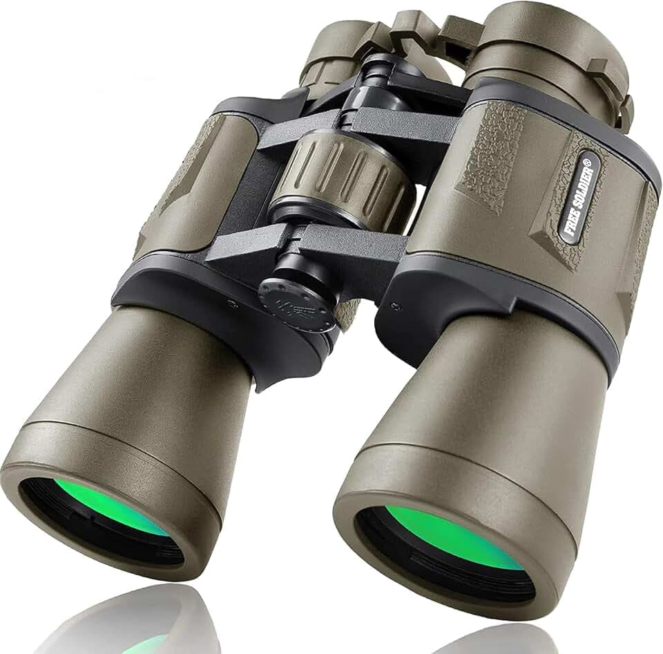 20x50 Jagd Fernglas – 28 mm großes Okular, professionelles wasserdichtes Fernglas zur Vogelbeobachtung, Wandern, Konzertreisen mit BAK4 Prisma, FMC Objektiv, Erdfarbe