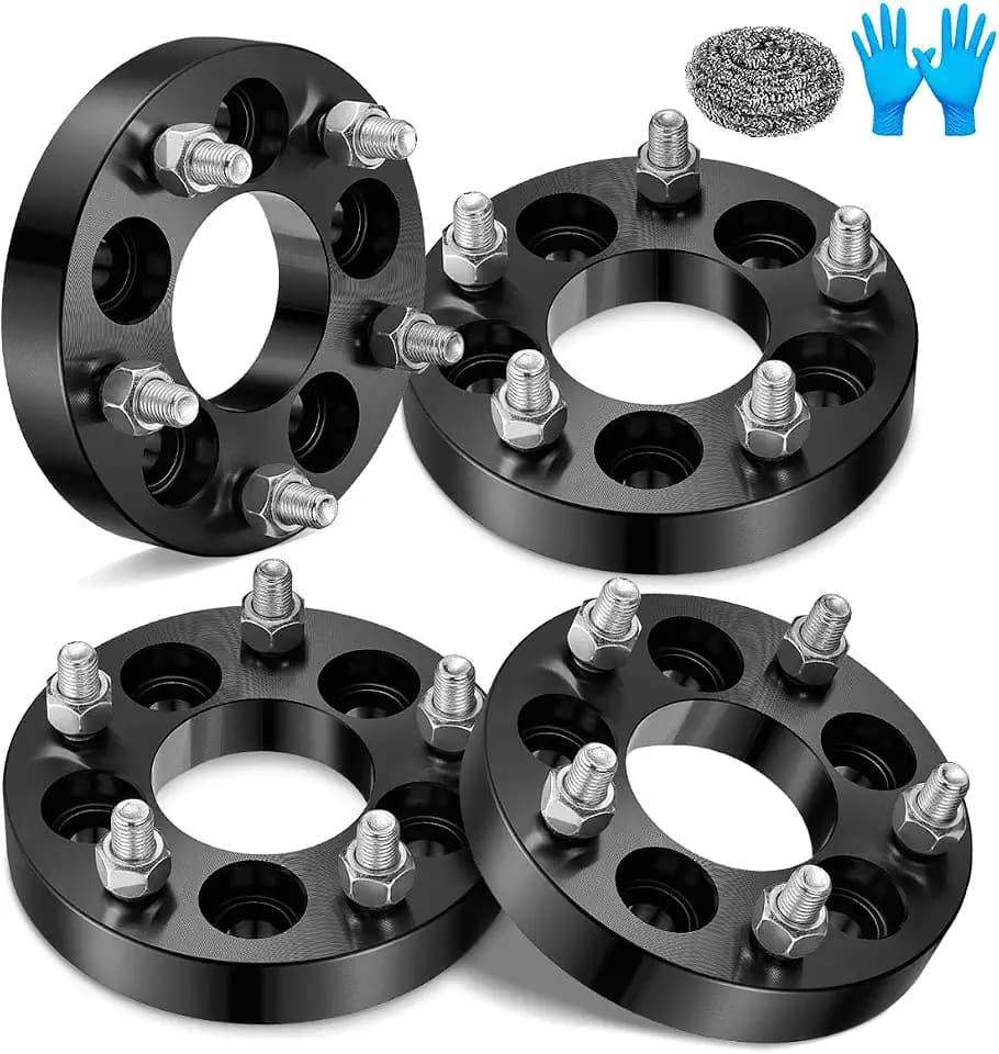 1inch 5x100 & 5x114.3mm Wheel Spacers Compatible with Chevy Compatible with Toyota, 64.1mm Center Bore & 5 Lug M12x1.5 Studs Forged Wheel Spacer Compatible with Chrysler Plymouth, 4PCS