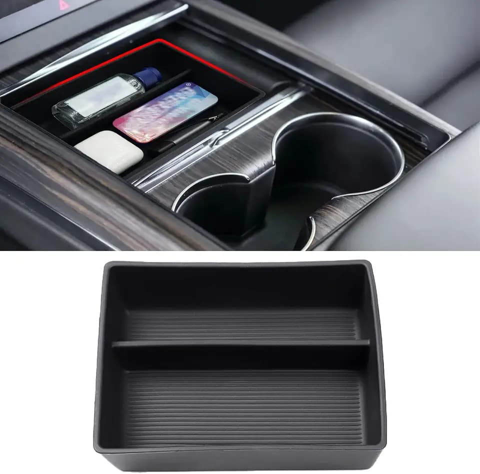 Jaronx Compatible with Tesla Model S/X Console Organizer 2021-2026