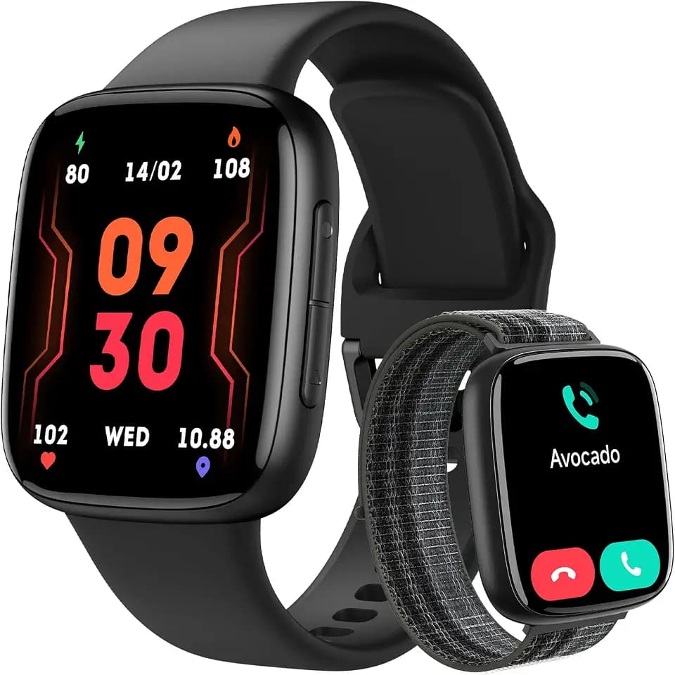 Smart Watch for Men/Women, Answer/Make Call, 1.85" AMOLED Always-On Screen