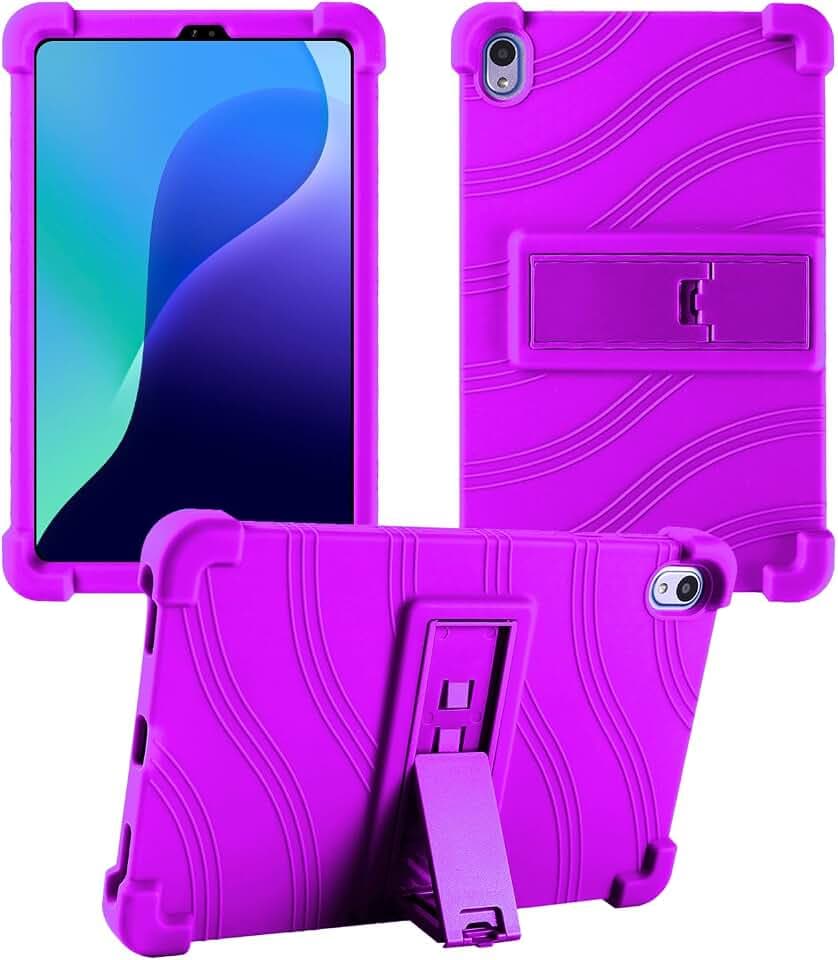 Case for onn 7" Tablet 2026 Gen 5 – Soft Silicone Shockproof Cover with Kickstand, Kid-Friendly (Purple)