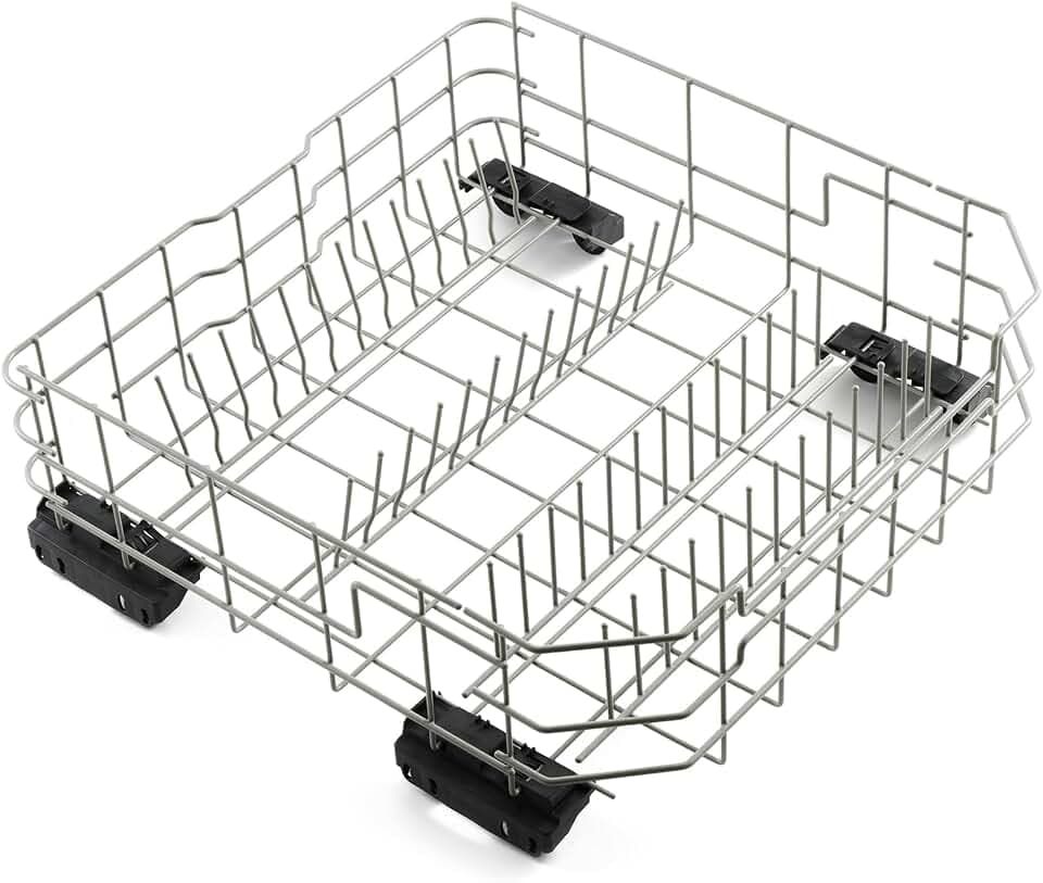 Allstare WD28X26099 WD28X34744 Dishwasher Rack Replacement for GE Dishwasher Parts Lower Dishrack WD28X24396 GDF510PSR3SS GDF510PSM0SS GDF535PSR0SS GE Dishwasher Bottom Rack Wheels Drawer Tray