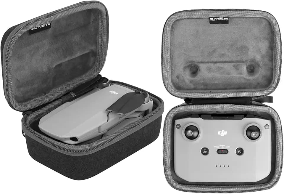 Mavic Mini 2 Tragbar Tragetasche Aufbewahrungs Harte Tasche mit Karabinerhaken Drohne Körper Fall + Fernbedienung Tasche für DJI Mavic Mini 2 Zubehör (Nicht für Mavic Mini)