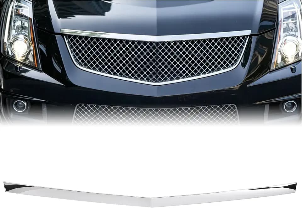ALMULOO Upper Grill Hood Molding Compatible with 2008-2015 Cadillac CTS