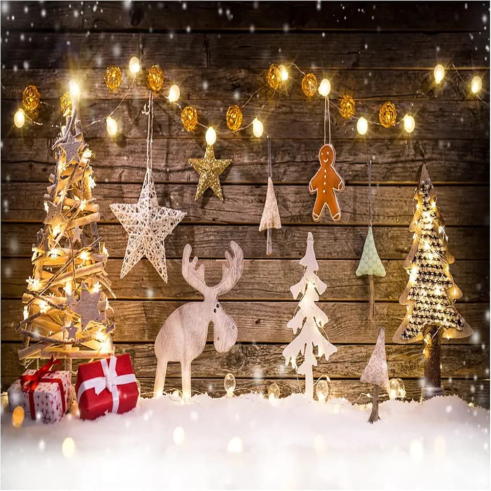 AIIKES 10 x 10 m Hintergrund für Fotografie, Weihnachten, Dekoration für Weihnachten, 10 – 822