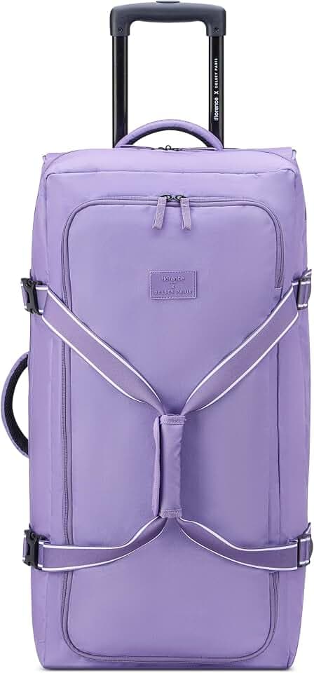 florence by mills On A Roll Two Wheel Rolling Travel Duffle Bag, Lavender, 28 Inch