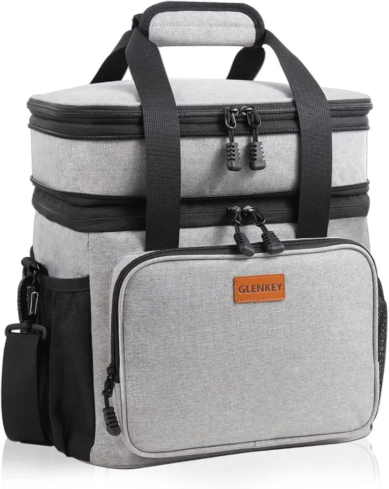 GLENKEY Expandable Lunch Box Insulated Leakproof Cooler Bag Work Outdoor
