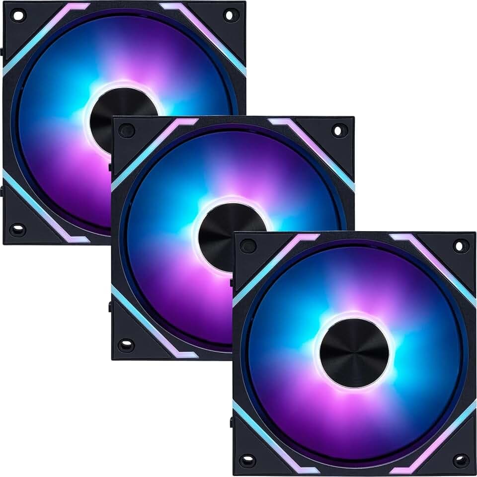 MSI MPG EZ120 ARGB Lüfter - 120 mm ARGB-Lüfter, fluiddynamisches Lager mit zusätzlicher Mutterbefestigung, Mystic Light & Cooling Wizard Unterstützung mit MSI Mainboards