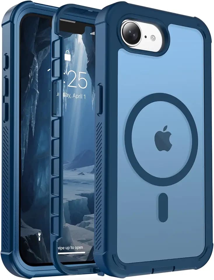 jaroco Magnetic for iPhone 17e Case& iPhone 16e Case Deep Blue