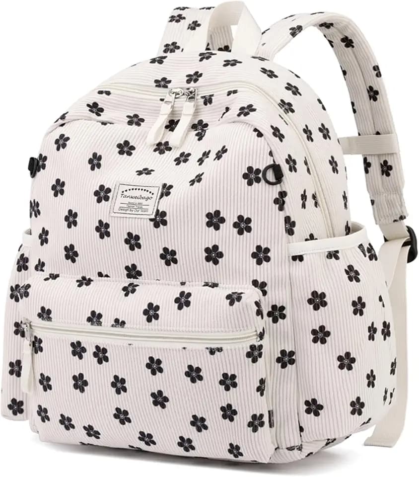 Tanweibago Corduroy Kids Backpack for Boys Girls School Primary Elementary