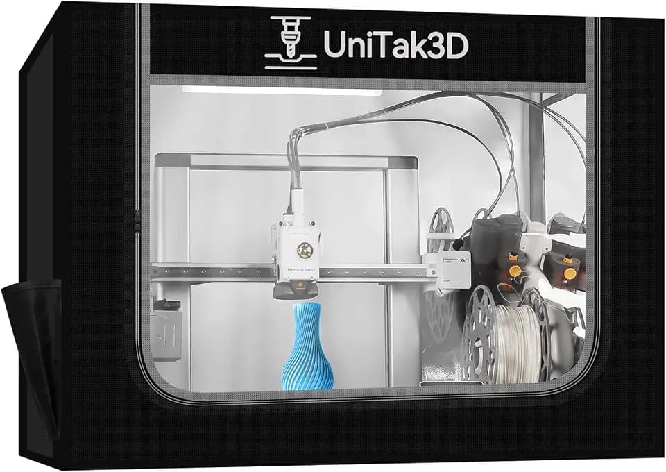 3D Drucker Gehäuse mit LED-Beleuchtung Compatible with Bambu Lab A1 Combo mit AMS Lite Feuerfest Staubdichtes Zelt Konstante Temperatur Schutzhülle-825 * 585 * 585mm