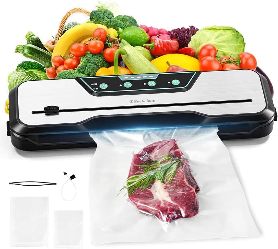 8-In-1 Automatic Vacuum Sealer Machine for Food, Silver