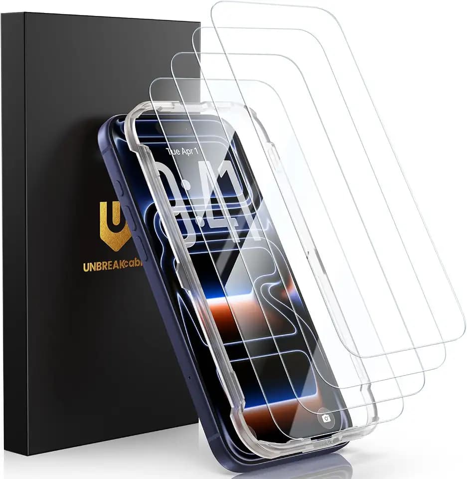 UNBREAKcable 4-Pack iPhone 17 Pro Screen Protector, 9H Hardness