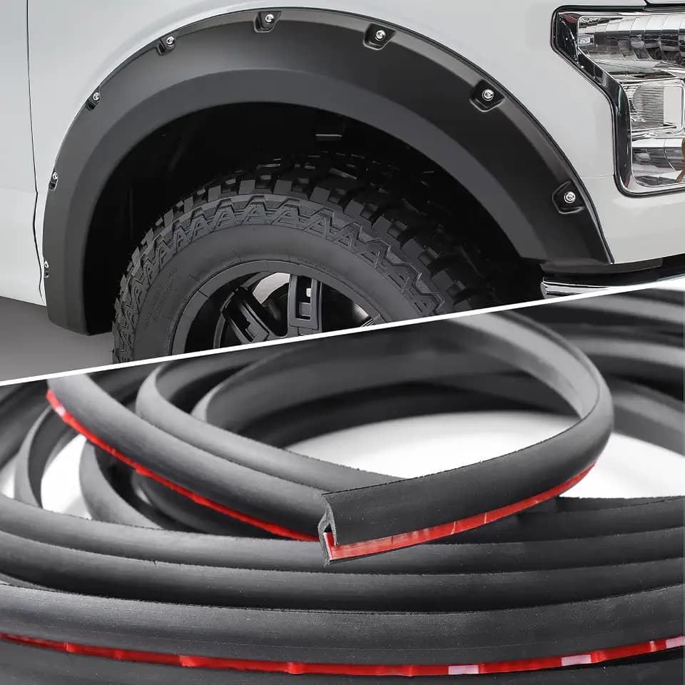 Fender Flares Edge Trim, Fender Flares EPDM Rubber Seal, Rubber Gasket 32Ft