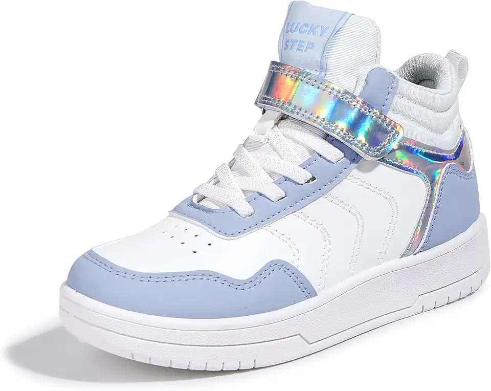 LUCKY STEP Kids High Top Fashion Basketball Shoes