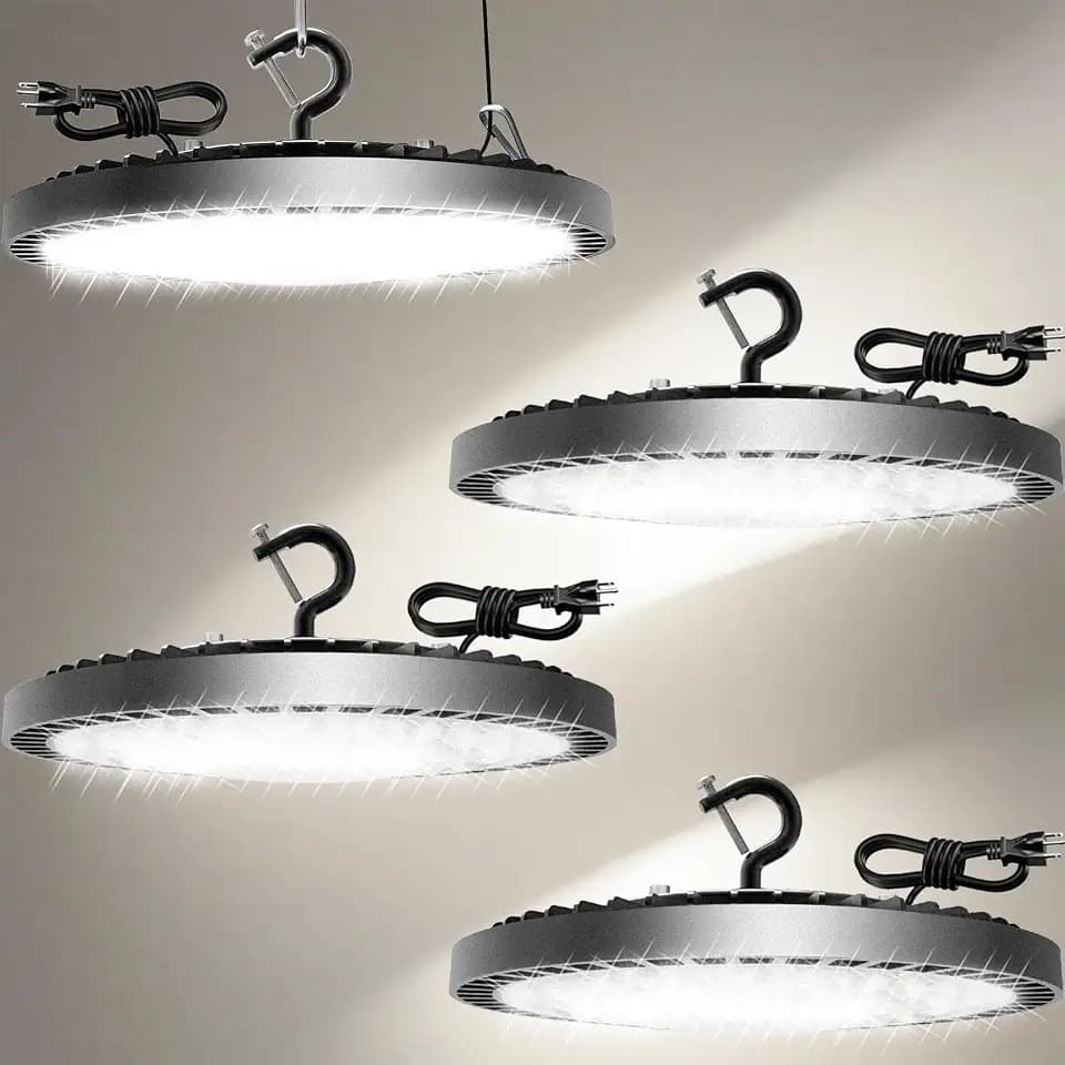 160W UFO High Bay LED Shop Lights, 4 Pack 25000LM Garage Lights