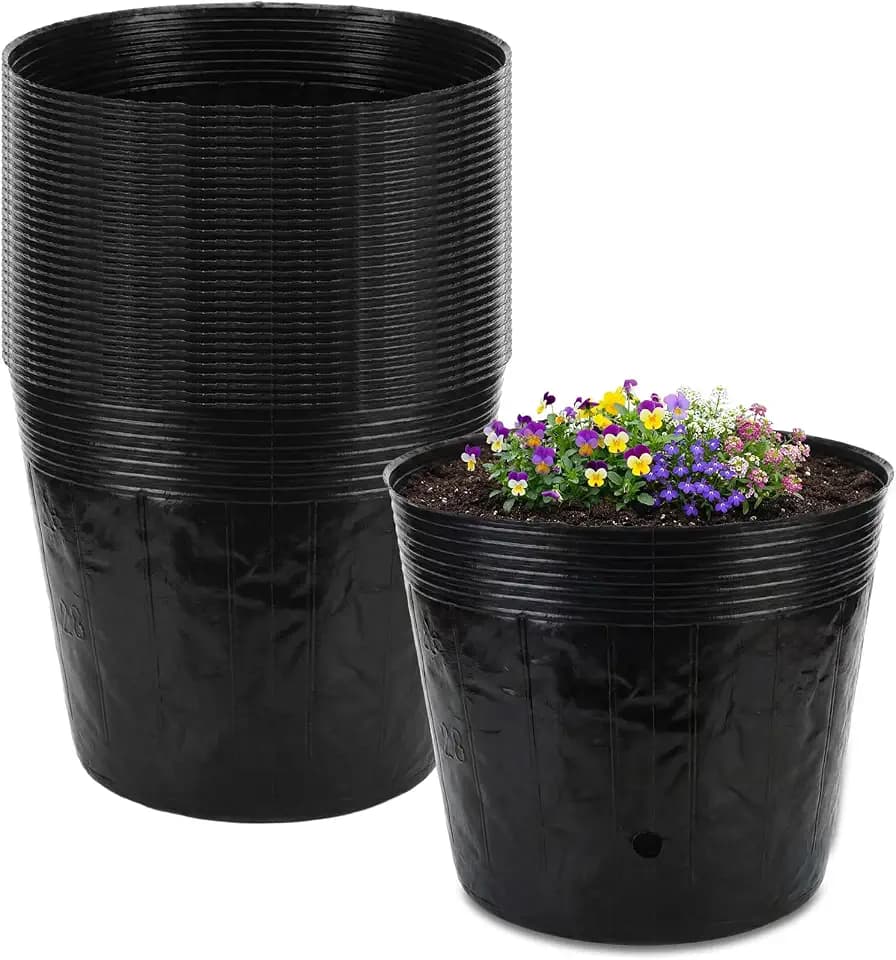 30 Pcs 5 Gallon Nursery Bag 13.8 Inch Plastic Nursery Plant Pot