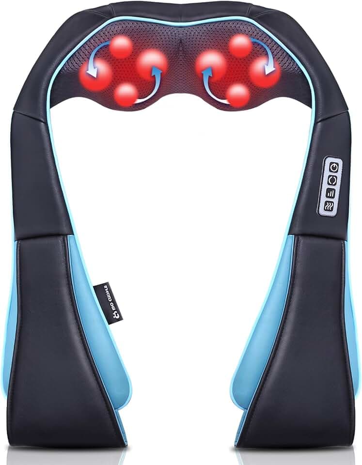 Mo Cuishle Shiatsu Back Neck & Shoulder Massager with Heat, Gifts (Black)
