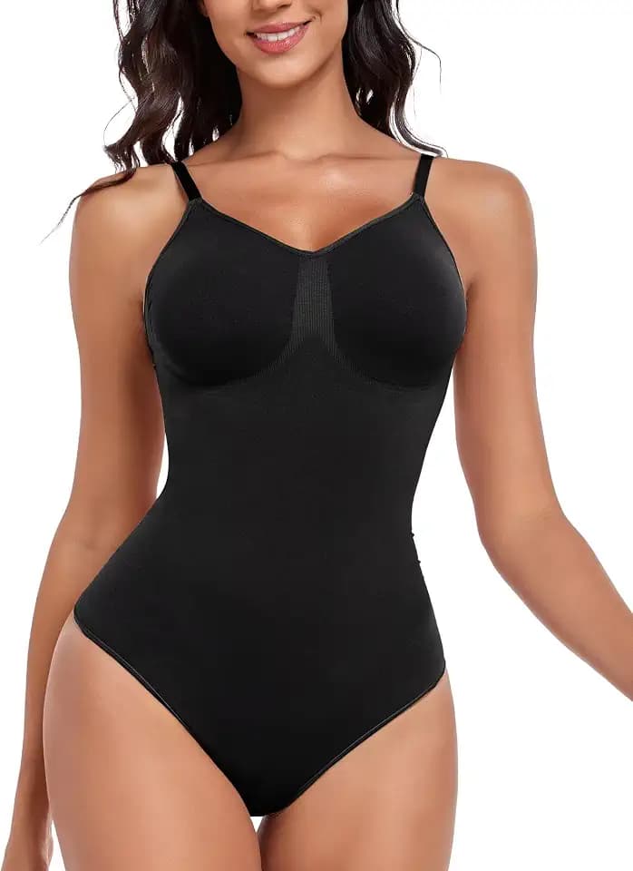 Missluck Shapewear Damen Body Bauchweg Figurformend Nahtlos Träger