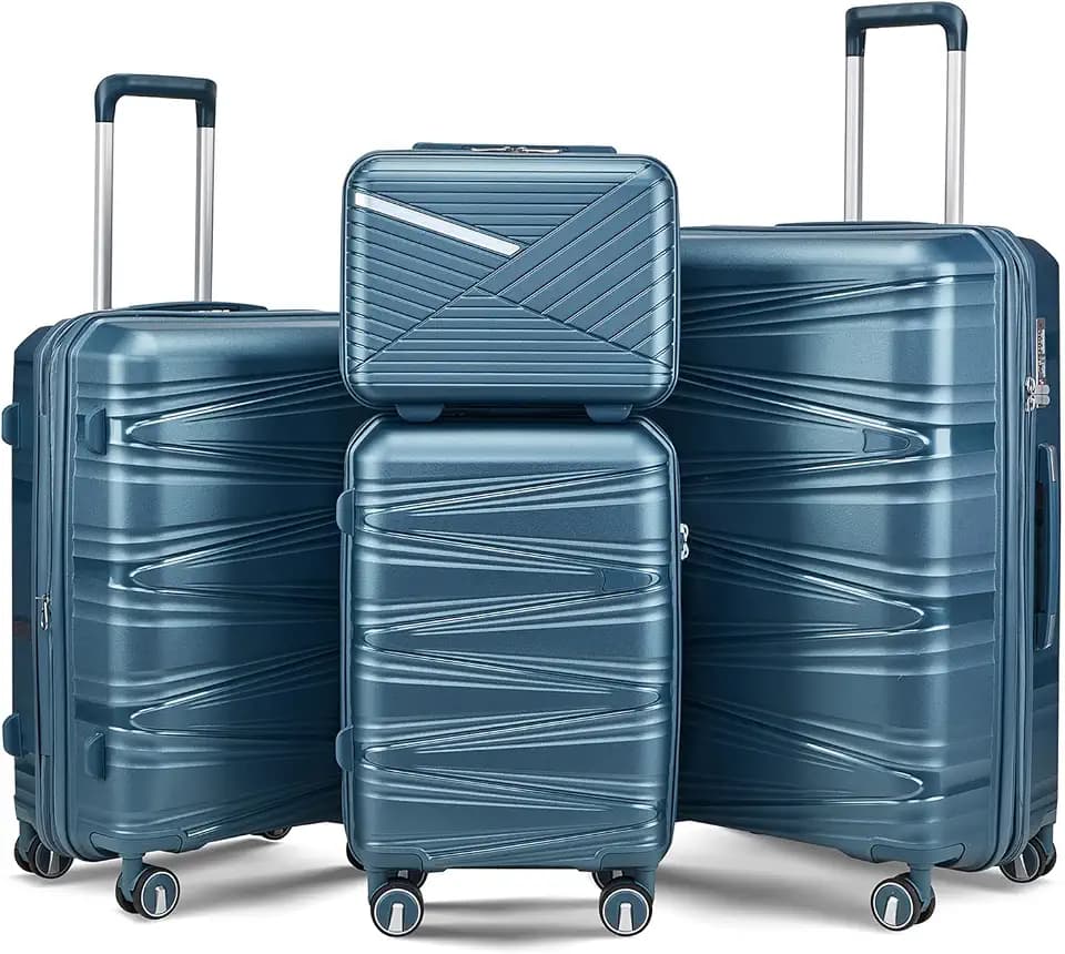 TRAVELEO Luggage Sets 4 Piece Expandable Suitcase Set with TSA Lock