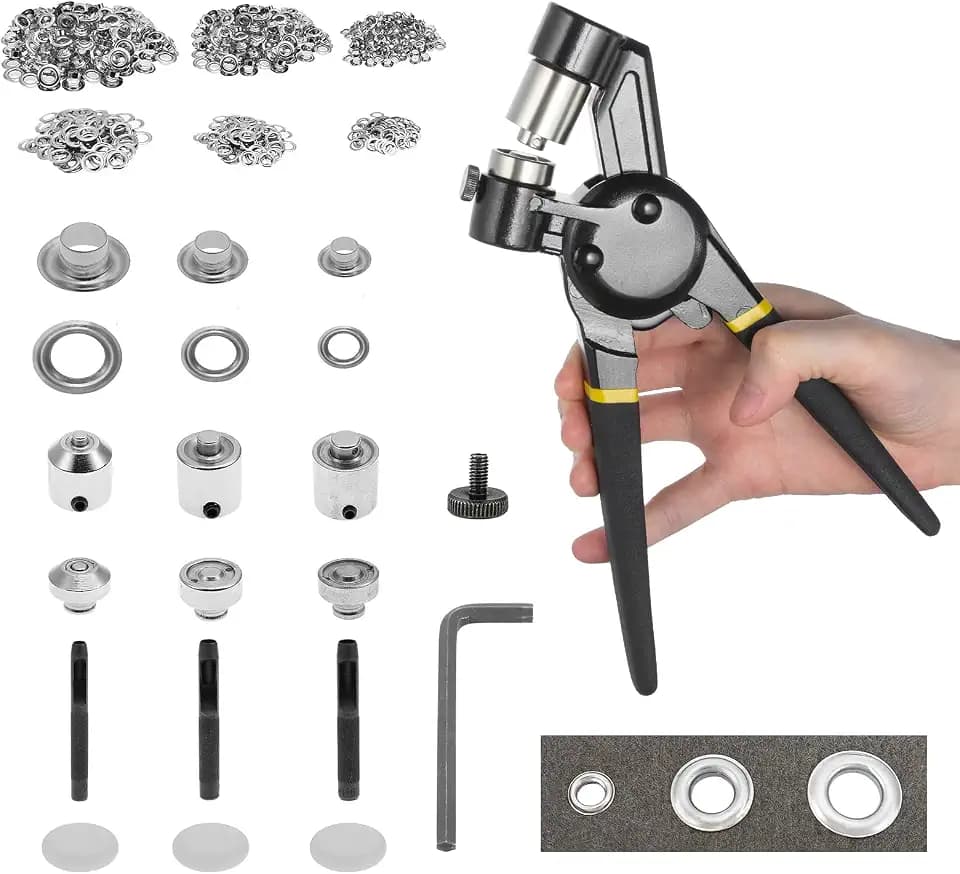 BEAMNOVA 5.5mm 8mm 10mm Heavy Duty Grommet Tool Kit, 900 Supplies