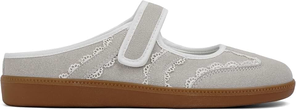 Mary Jane Sneakers for Women Slip on Mules Walking Flats Fashion Sneakers