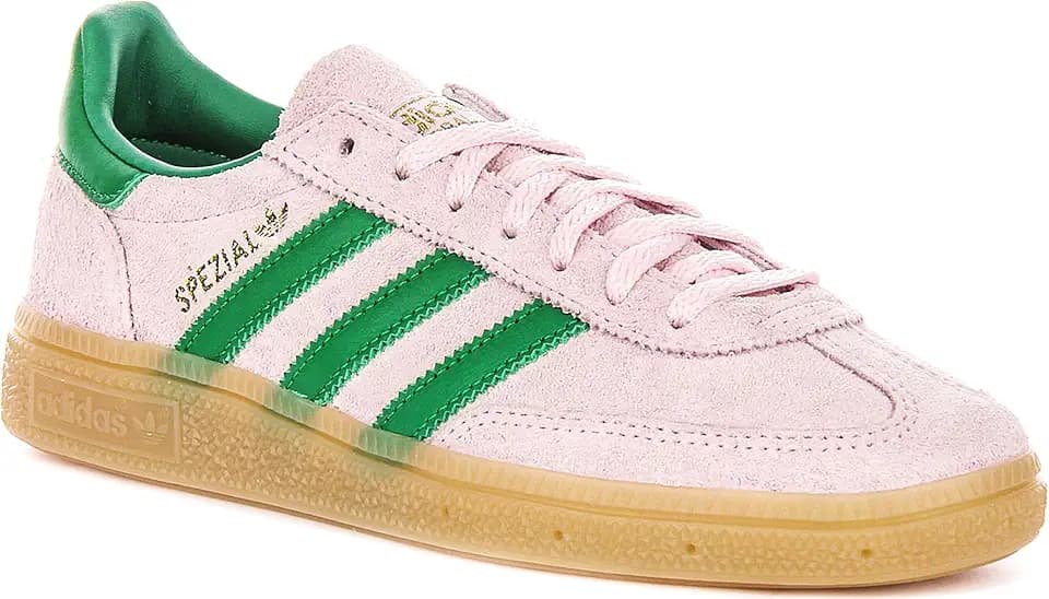 adidas Handball Spezia Women's Gum Outsole Quilt Overly Sneak Trainers (Pink, US 7.5)