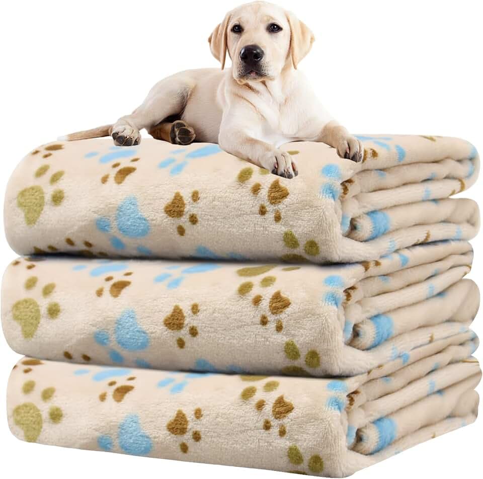 Rezutan Blanket for Large Dogs & Cats Soft Reversible Cute Paw 40"x31"