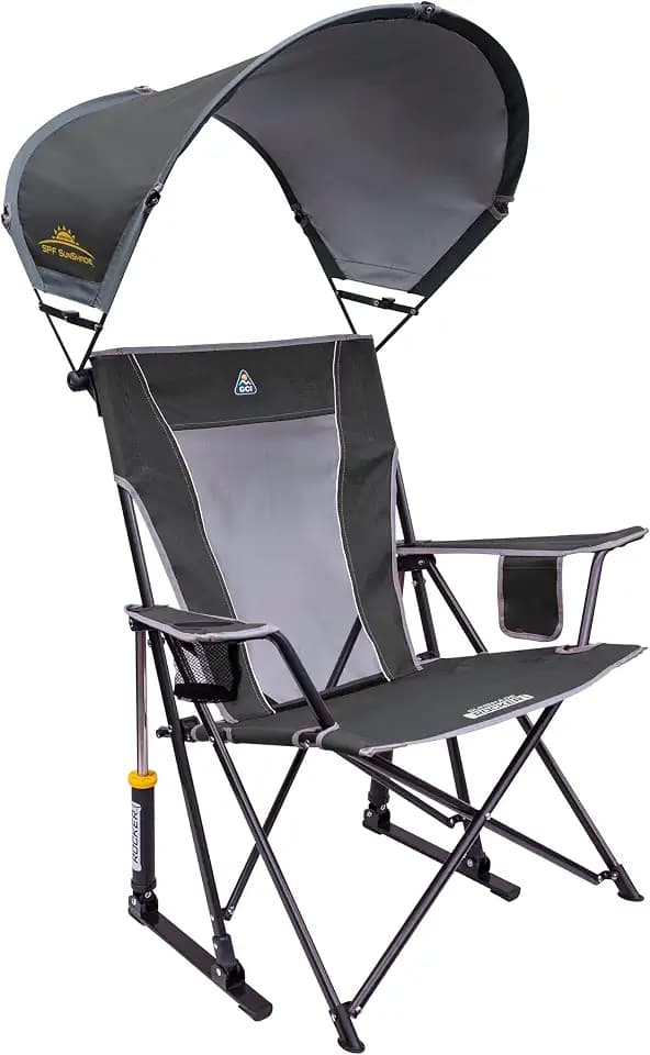 GCI Outdoor Sunshade Rocker Outdoor Rocking Chair with Canopy