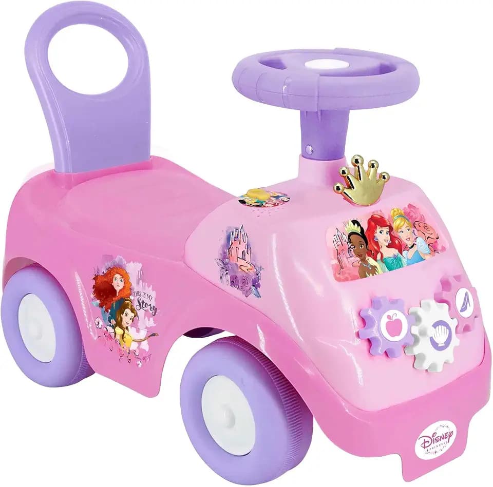 Disney Kiddieland Princess Lights & Sounds Toddler Ride On Push Car