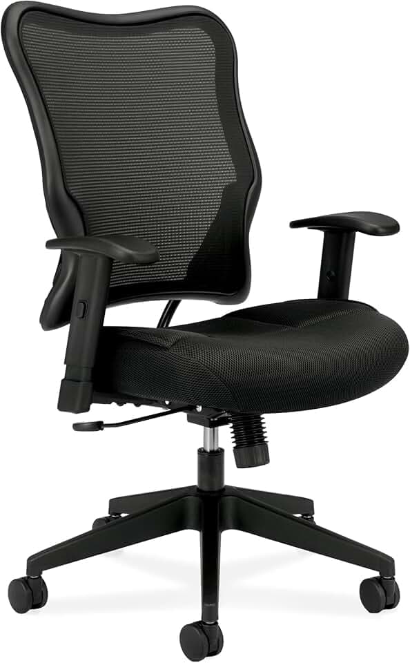 HON Wave Ergonomic Office Chair, Lumbar Support, Desk Chair, Black