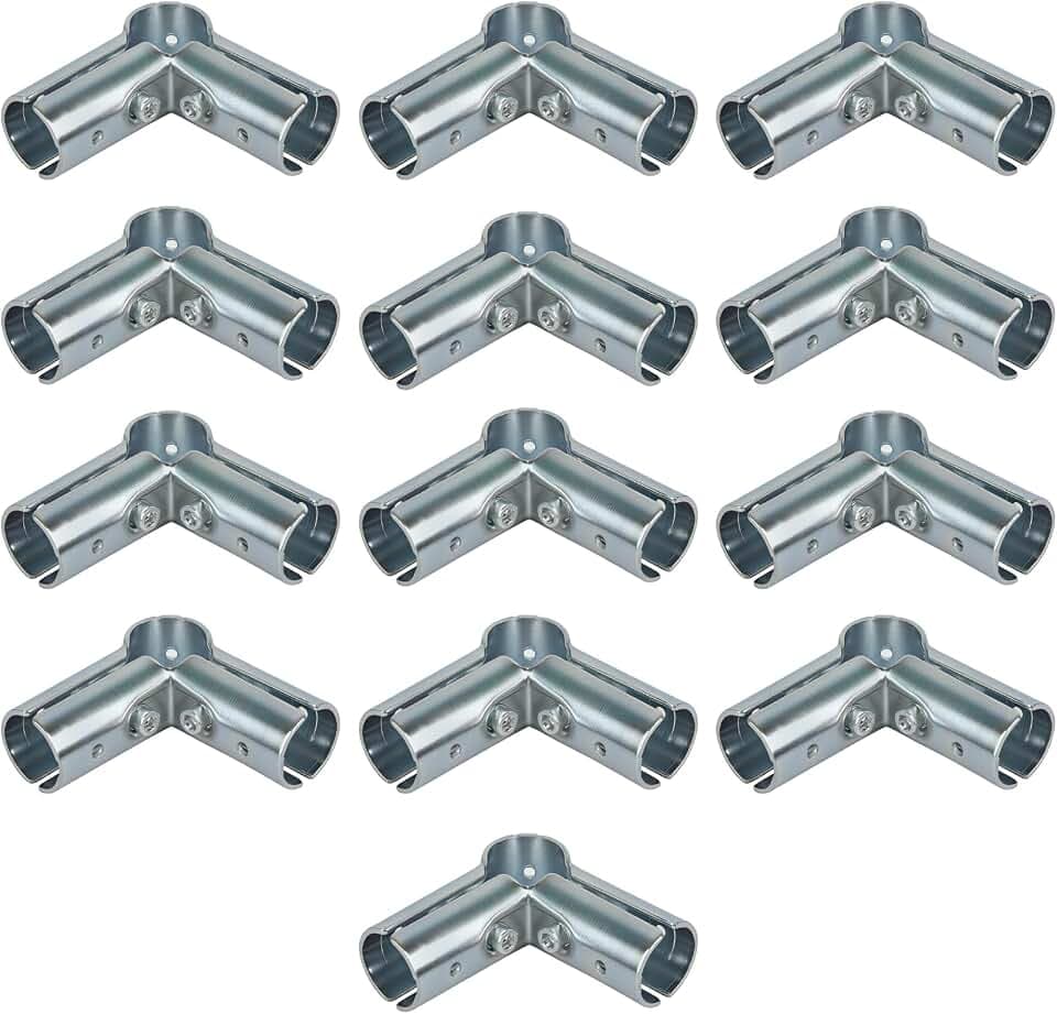 90 Degree Pipe Clamp Connector L Shape Fittings for 3/4”EMT Round Tubing Metal Conduit, Carbon Steel, Electrogalvanized for Garden Shade Frames(16 Pack)
