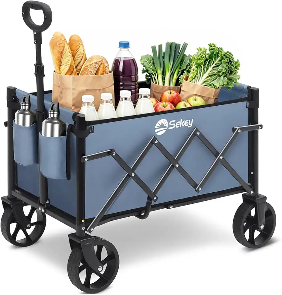 Sekey Mini 4029 Bollerwagen Faltbar, Handwagen Klappbar Klein 60L 80KG