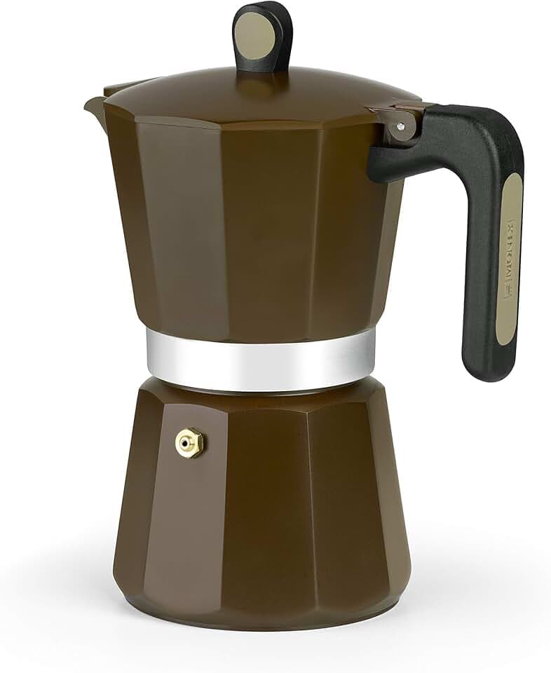 MONIX New Cream | Italienische Kaffeemaschine aus Aluminium 6 Tassen