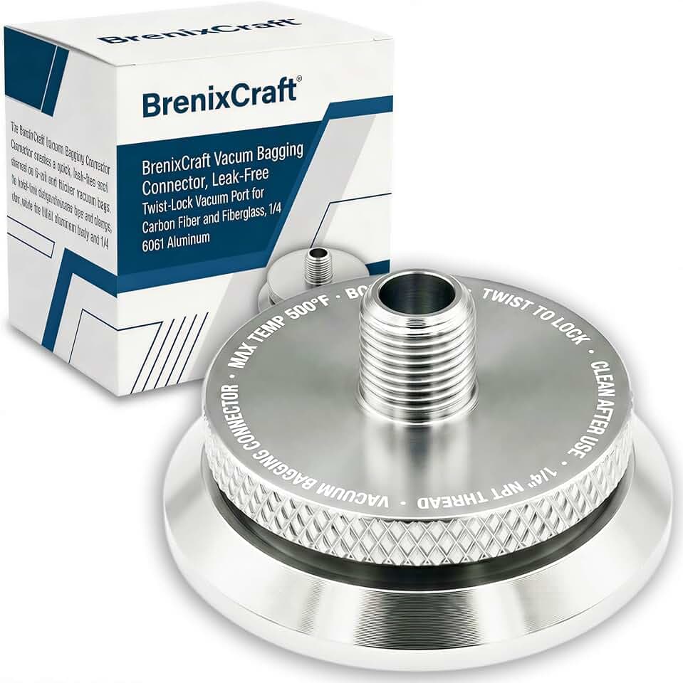 Vacuum Bagging Connector, 1/4" NPT Twist-Lock Port