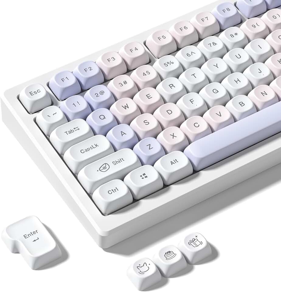 Womier PBT Keycaps Set, Dream Cute Keycaps MOA Profile