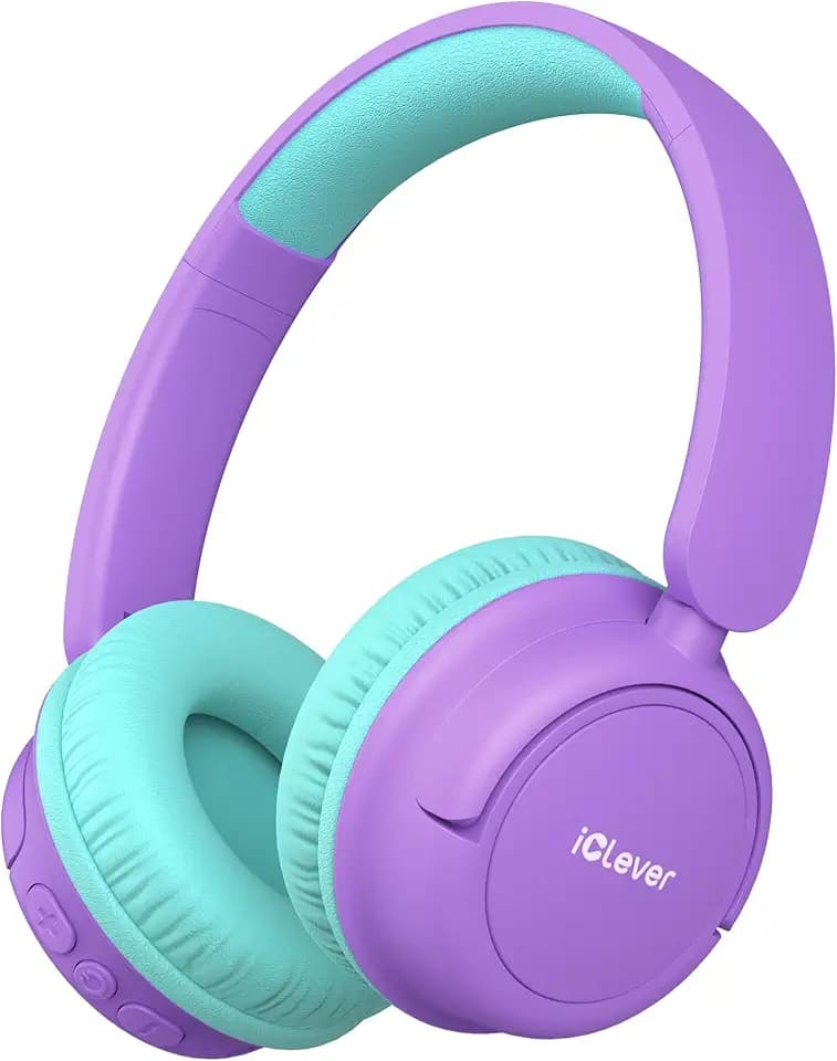 iClever BTH22 Kids Bluetooth Headphones for Toddler Travel, 60H Play Time