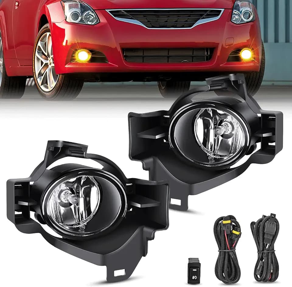 Nilight Fog Light Assembly Compatible with 2010 2011 2012 Nissan Altima