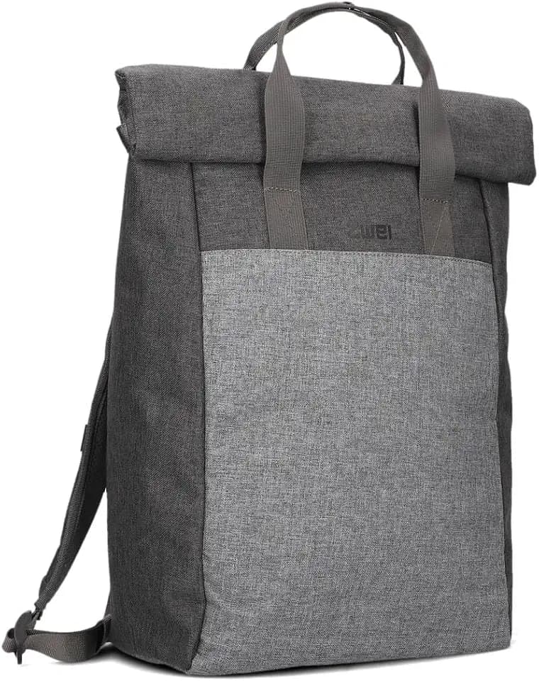 Zwei Rolltop-Rucksack Benno BE260 wasserabweisender Laptop-Rucksack 16/18 L robustes Material viele Fächer + Schlüsselband + Flaschenhalter, perfekt für Freizeit, Uni, Büro, zeitloses Design