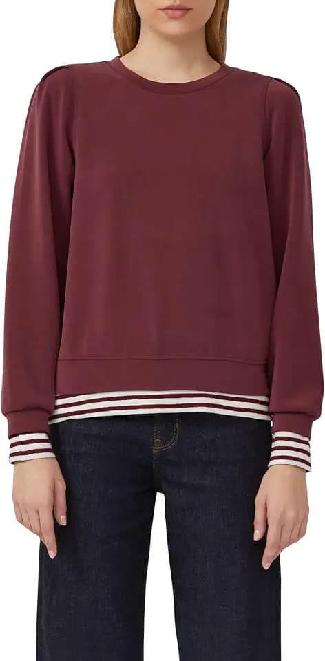s.Oliver Damen Scuba-Sweatshirt mit Puffärmeln Sweatshirt (1er Pack)