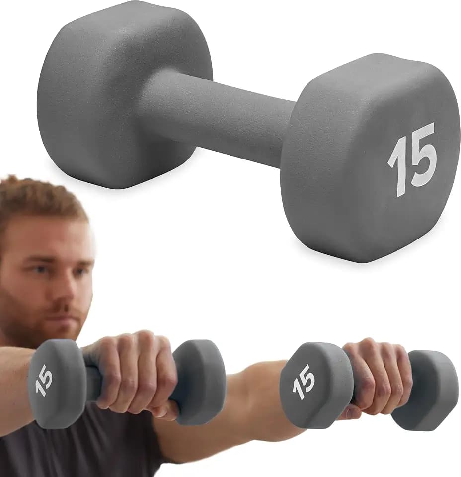 Gaiam Dumbbell Hand Weight (Sold in Singles) - Neoprene Coated Exercise & Fitness Dumbbell for Home Gym Workouts and Strength Training - Free Weights for Women and Men