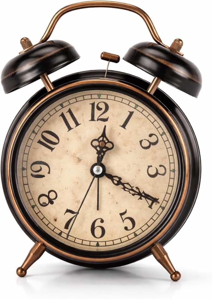 AUNMAS Vintage Twin Bell Alarm Clock